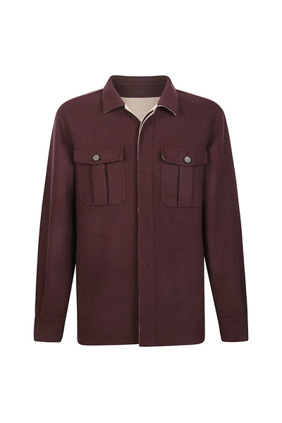 ELEVENTY Wool Overshirt | BORDEAUX