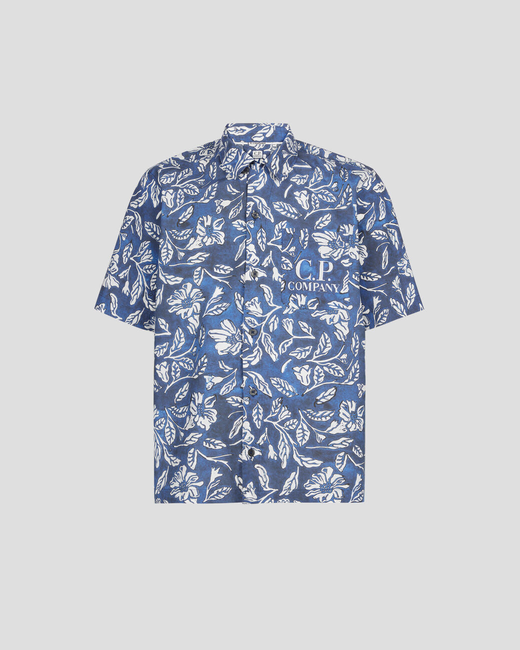 CP short sleeve leaf shirt 868 Medi Blue