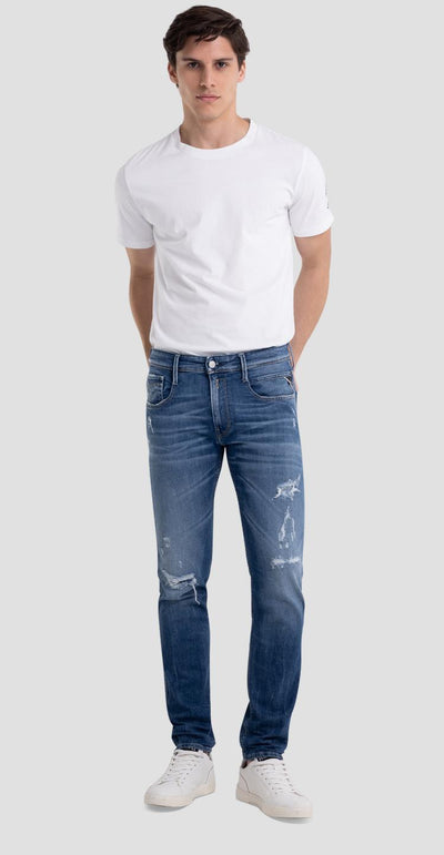 Replay ripped blue jeans