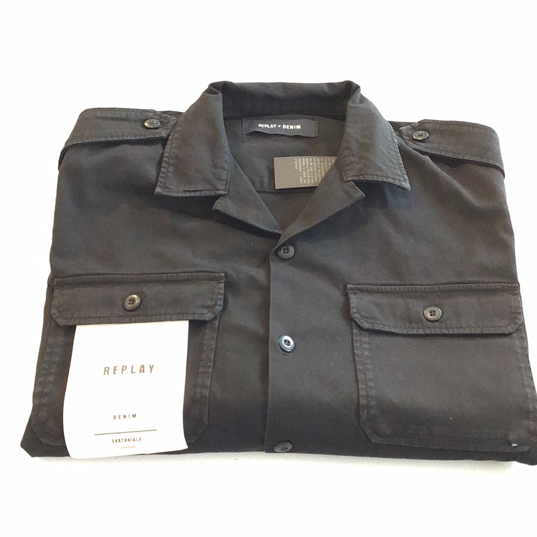 REPLAY Sartoriale Black overshirt